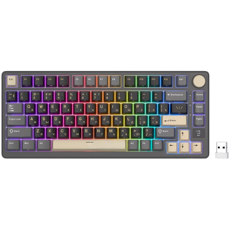 Jocuri si multimedia - ROYAL KLUDGE RK-M75 Phantom Gaming Keyboard K Silver switch