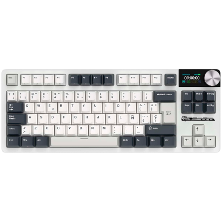 Jocuri si multimedia - ROYAL KLUDGE RK S85 White Night Gaming Keyboard Beige switch