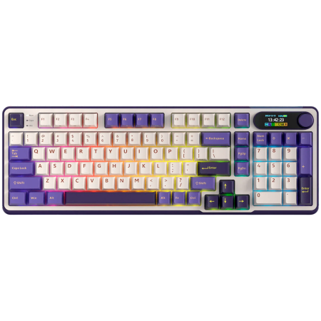 Jocuri si multimedia - ROYAL KLUDGE RK-S98 Blackberry Mousse Gaming Keyboard Chartreuse switch