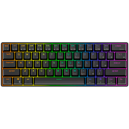 Jocuri si multimedia - ROYAL KLUDGE RK61 Black Gaming Keyboard Brown switch