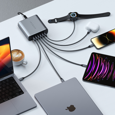 Satechi 200W USB-C 6-PORT GAN CHARGER (6xUSB-C PD  Supports PD 3.1/3.0, QC 4.0+ & PPS) - Grey [4]