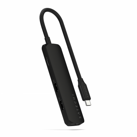 USB Hub - Satechi 4-in-1 USB-C Slim Multiport Adapter 4K - Black