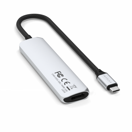 Satechi 4-in-1 USB-C Slim Multiport Adapter 4K - Silver [2]