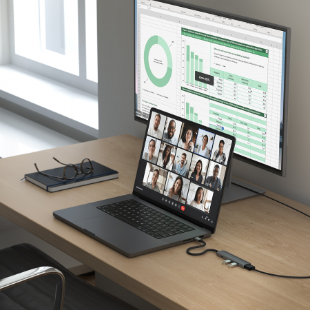 Satechi 4-in-1 USB-C Slim Multiport Adapter 4K - Space Grey [6]