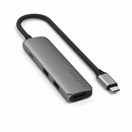 Satechi 4-in-1 USB-C Slim Multiport Adapter 4K - Space Grey [3]