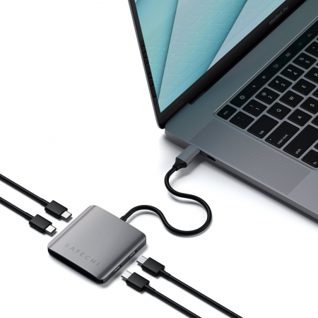 Satechi 4-PORT USB-C Hub (4xUSB-C up to 5 Gbps) - Space Grey [7]