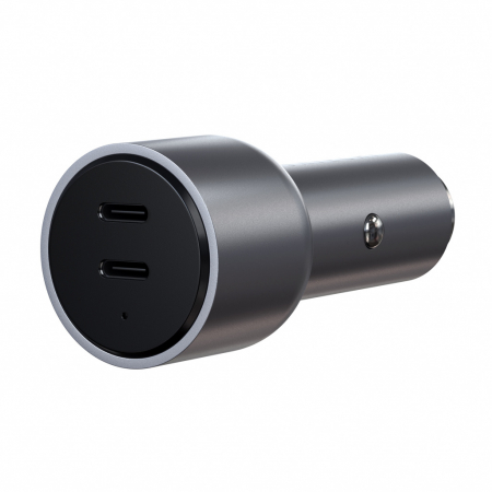 Laptop, Tablete & Telefoane - Satechi 40W Dual USB-C PD Car Charger - Silver