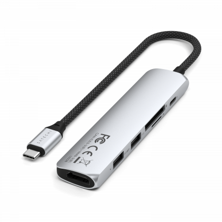 Satechi 6-in-1 USB-C Slim Multiport Adapter - Silver [5]