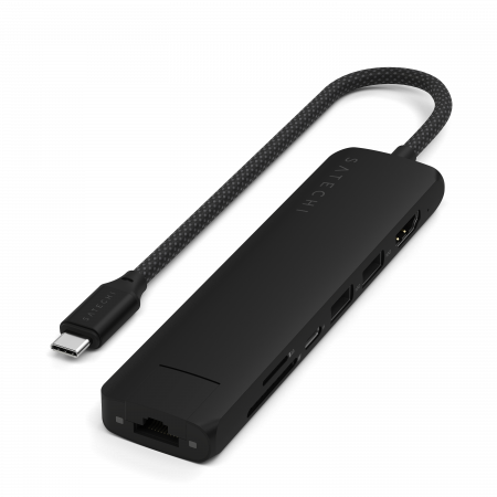 Satechi 7-in-1 USB-C Slim Multiport Adapter with Ethernet - Black [4]