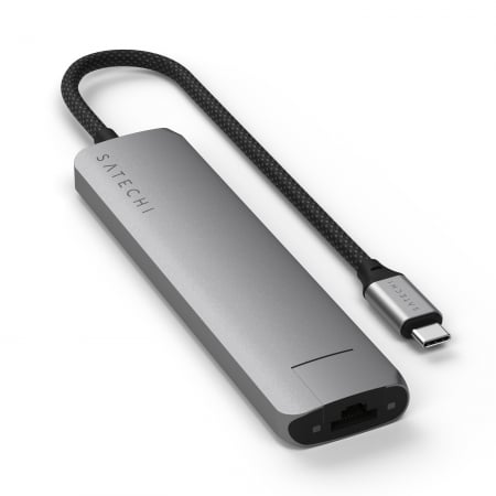 Satechi 7-in-1 USB-C Slim Multiport Adapter with Ethernet - Space Grey [6]