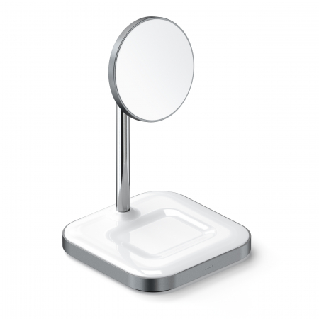 Satechi Aluminium 2-in-1 Magnetic Wireless Charging stand (iPhone 12/13, AirPods Pro, USB-C cable included) - White [7]