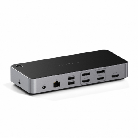 Satechi Aluminium 4K Display Docking Station (3x 4K/60Hz,2x DisplayPort 1.4 4k/60Hz,3x HDMI,1x DP Alt Mode 1x USB 3.1,1x USB-C 3.1 Gen2,2 x USB3.0,1x USB-C 3.0,1x Ethernet ,1x Audio, Kensington Lock)  [2]