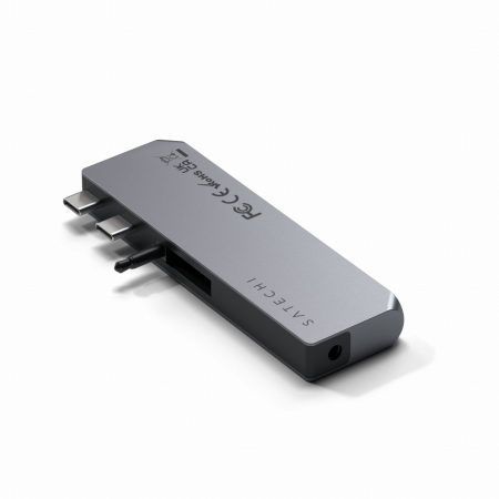 Satechi Aluminium Pro Hub Mini (1xUSB4 96W up to 6K 60Hz display output, 2 x USB-A 3.0, 1xEthernet, 1xUSB-C, 1xAudio) - Space Grey [8]