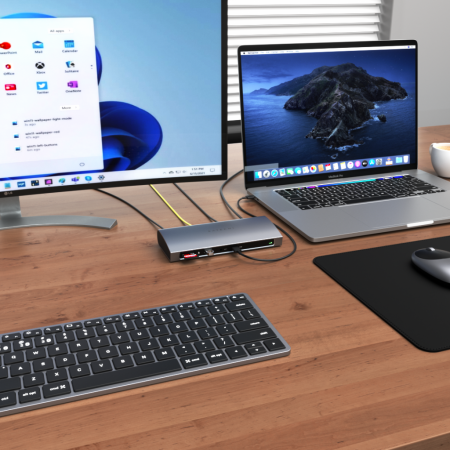 Satechi Aluminium Thunderbolt 4 Dock (1xT4 P 96W,3x T4 40Gbps 15W,Ethernet,3xUSB-A 3.2 10 Gbps,1xUSB-A 2.0 charging,SDcard,3.5mm audio) EU version - Space Grey [4]