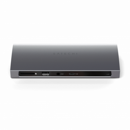 Satechi Aluminium Thunderbolt 4 Dock (1xT4 P 96W,3x T4 40Gbps 15W,Ethernet,3xUSB-A 3.2 10 Gbps,1xUSB-A 2.0 charging,SDcard,3.5mm audio) - Space Grey [3]