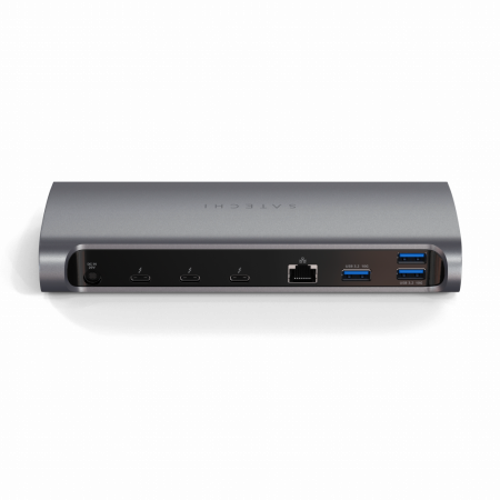 Satechi Aluminium Thunderbolt 4 Dock (1xT4 P 96W,3x T4 40Gbps 15W,Ethernet,3xUSB-A 3.2 10 Gbps,1xUSB-A 2.0 charging,SDcard,3.5mm audio) - Space Grey [1]