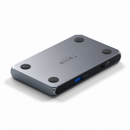 Satechi Aluminium Thunderbolt 4 Slim Hub (3x Thunderbolt 4 Downstream Ports 40 Gbps,2x 4K 60Hz or 1x 8K or 1x 6K on Mac,1x DC 20V Port) - Grey [5]