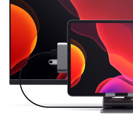 Satechi Aluminium Type-C Mobile Pro Hub (HDMI 4k,1x Jack 3mm,1x USB-A,1x USB-C) - Space Grey [2]