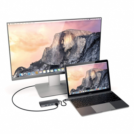 Satechi Aluminium Type-C Multi-Port Adapter (HDMI 4K,3x USB 3.0,MicroSD,Ethernet V2) - Space Grey [4]