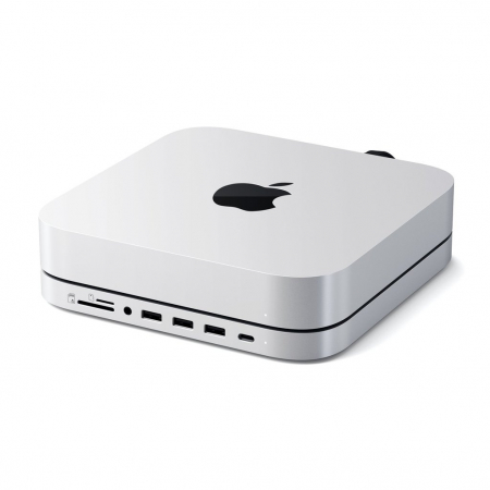 Satechi Aluminium Type-C Stand and Hub for Mac Mini w/ SSD Enclosure - Silver [1]