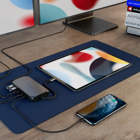 Satechi Aluminium USB-C Multimedia Adapter M1 (1x4K HDMI output 60Hz,1x4K HDMI output 30Hz,1xUSB-C PD 85W,1xUSB-C data,2xUSB-A) - Grey [2]