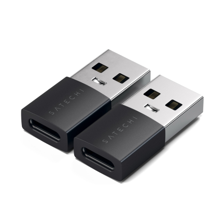 Satechi Aluminum  2x Type-A to Type-C Adapter - Space Black [1]