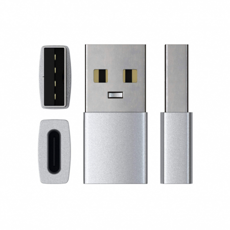 Satechi Aluminum Type-A to Type-C Adapter - Silver [3]