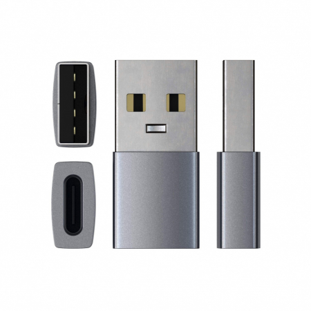 Satechi Aluminum Type-A to Type-C Adapter - Space Grey [3]