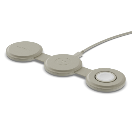 Laptop, Tablete & Telefoane - Satechi OntheGo 3-in-1 Wireless Charger - Sand