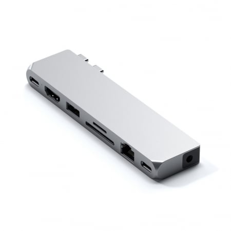 USB Hub - Satechi Pro Hub Max (1xUSB4,1x HDMI 4K 60Hz,1xUSB-A3.0,1x micro/SD,1xEthernet,1xUSB-C,1xAudio) - Silver