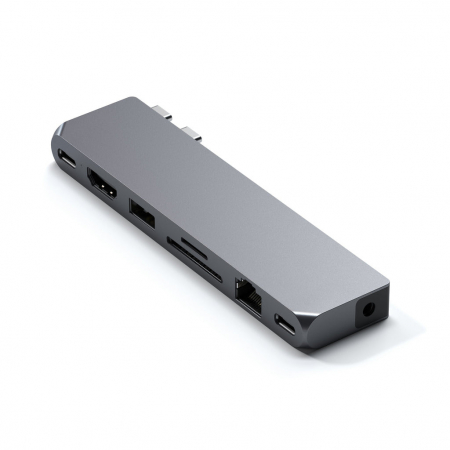 USB Hub - Satechi Pro Hub Max (1xUSB4,1x HDMI 4K 60Hz,1xUSB-A3.0,1x micro/SD,1xEthernet,1xUSB-C,1xAudio) - Space Grey