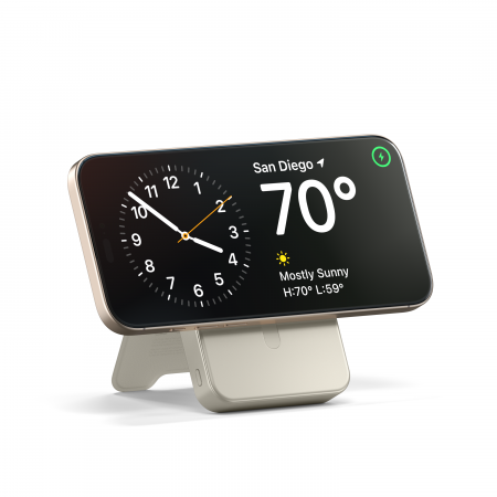 Satechi Qi2 10K Magnetic Power Bank with Stand - Sand [11]