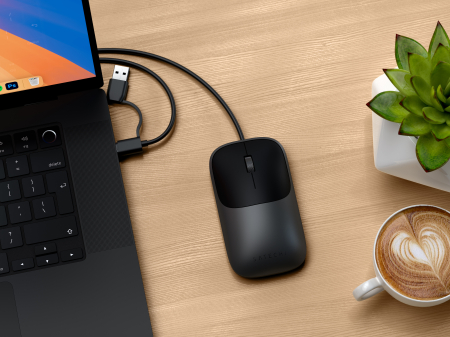 Satechi Slim LX Wired Mouse - Space Black [2]