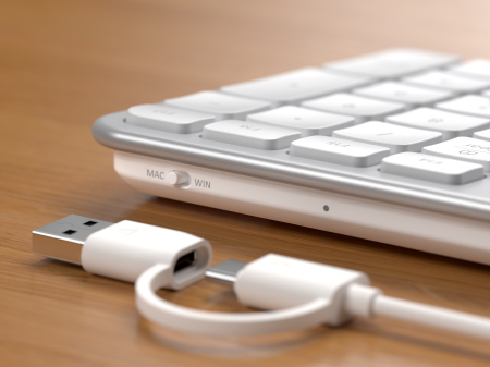 Satechi Slim LX3 Wired Keyboard - US English - Silver [3]