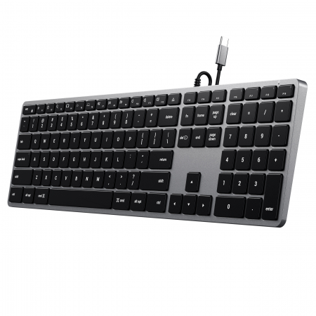 Satechi Slim W3 USB-C BACKLIT Wired Keyboard - US - Space Grey [1]