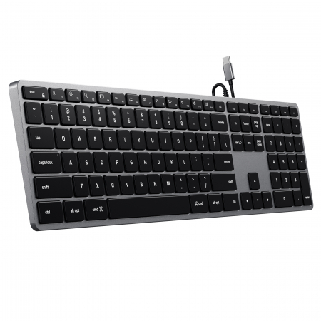 Sisteme PC & Periferice - Satechi Slim W3 USB-C BACKLIT Wired Keyboard - US - Space Grey