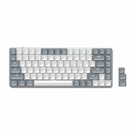 Satechi SM1 Slim Mechanical Backlit Bluetooth Keyboard (Windows Keycaps - Windows, Left Alt, Right Alt 2.4GHz USB Receiver) - Grey/White [6]