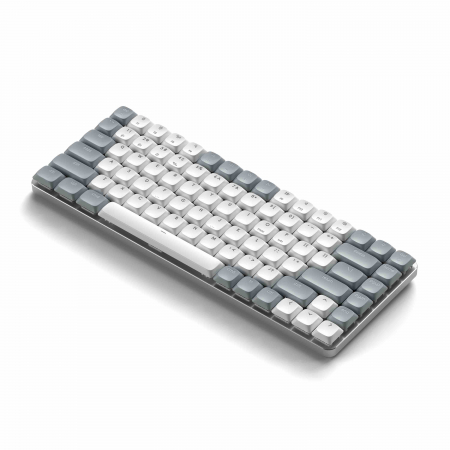 Sisteme PC & Periferice - Satechi SM1 Slim Mechanical Backlit Bluetooth Keyboard (Windows Keycaps - Windows, Left Alt, Right Alt 2.4GHz USB Receiver) - Grey/White