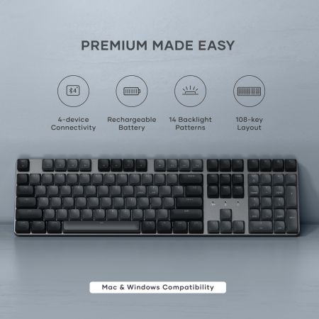 Satechi SM3 Slim Mechanical Backlit Bluetooth Keyboard (Dark) - US- Dark [4]
