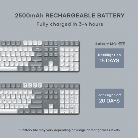 Satechi SM3 Slim Mechanical Backlit Bluetooth Keyboard (Light) - US - Light [1]