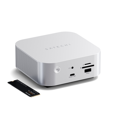 Satechi Thunderbolt 5 CubeDock with SSD Enclosure (3xTBT 5 Downstream Ports, TBT 5 Host Port 140W,2x USB-C 3.2, 2x USB-A 3.2, 2.5 Gigabit Ethernet,SD & microSD Reader,M.2 NVMe SSD Enclosure,Active Coo [7]