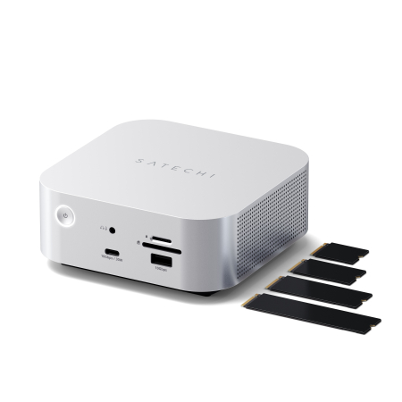 Satechi Thunderbolt 5 CubeDock with SSD Enclosure (3xTBT 5 Downstream Ports, TBT 5 Host Port 140W,2x USB-C 3.2, 2x USB-A 3.2, 2.5 Gigabit Ethernet,SD & microSD Reader,M.2 NVMe SSD Enclosure,Active Coo [10]