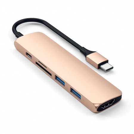 Satechi Type-C Slim Multimedia Adapter V2 - Gold [0]