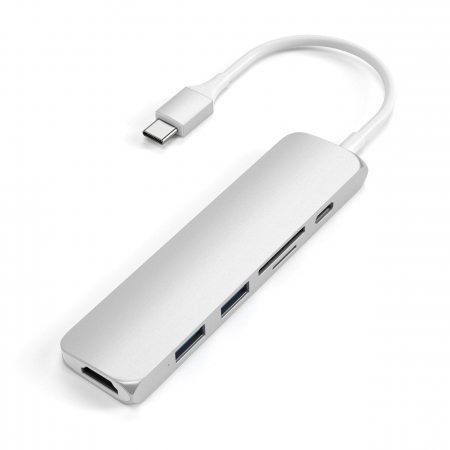 Satechi Type-C Slim Multimedia Adapter V2 - Silver [1]