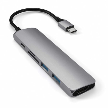 Satechi Type-C Slim Multimedia Adapter V2 - Space Grey [0]