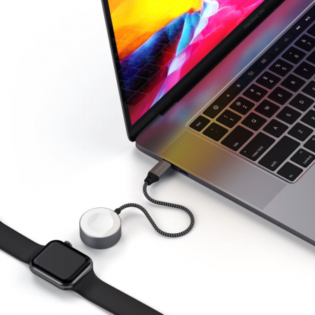 Satechi USB-C Magnetic Braided Charging Cable for Apple Watch 20cm [2]