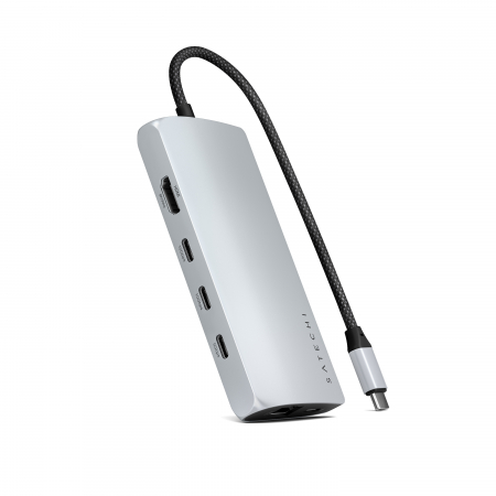 Periferice PC - Satechi USB-C MultiPort Adapter 8K with Ethernet V3 - Silver