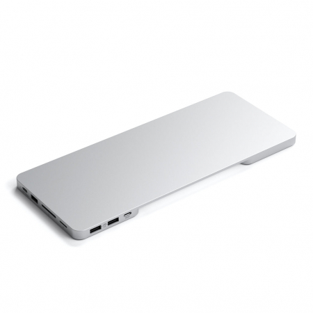 Satechi USB-C Slim Dock 24" IMAC (1xType-C Upstream Port,2x USB 2.0,1xMicro SD,1xSD Card,1xUSB-A,1x M.2 SSD slot, 1xUSB-C) colour match cable inc. - Silver [5]