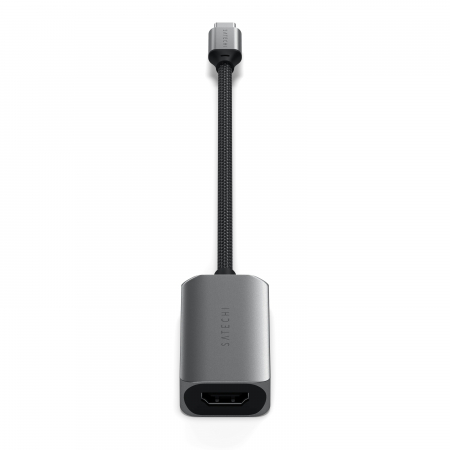 Satechi USB-C To HDMI 2.1 8K Adapter (Mac Devices up to 4K/60Hz, 8K/60Hz, 4K 60Hz/120Hz, 2K/ 40Hz, 1080P/500Hz,  Dynamic HDR10+  HDCP 1.4 & HDCP 2.3) - Space Grey [2]