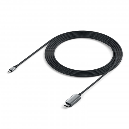 Satechi USB-C To HDMI 2.1 8K Cable (Mac Devices up to 4K/60Hz, 8K/60Hz, 4K 60Hz/120Hz, 2K/ 40Hz, 1080P/500Hz,  Dynamic HDR10+  HDCP 1.4 & HDCP 2.3) - Space Grey [2]